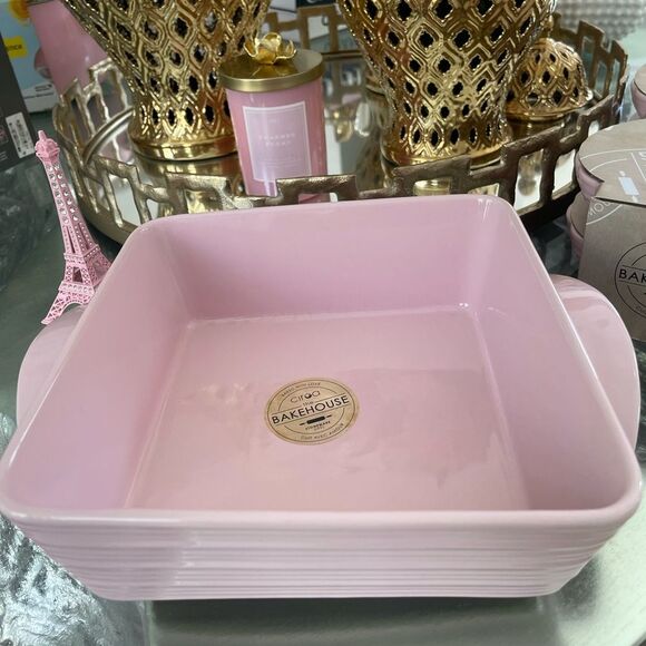 Pink Ceramic Baking Dish for Oven and Microwave - Picture 6 of 8